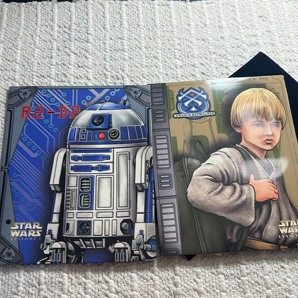 Vintage Star Wars Episode 1 R2-D2 & Skywalker Printed Pockets Folder Set Of 2 - Picture 1 of 7